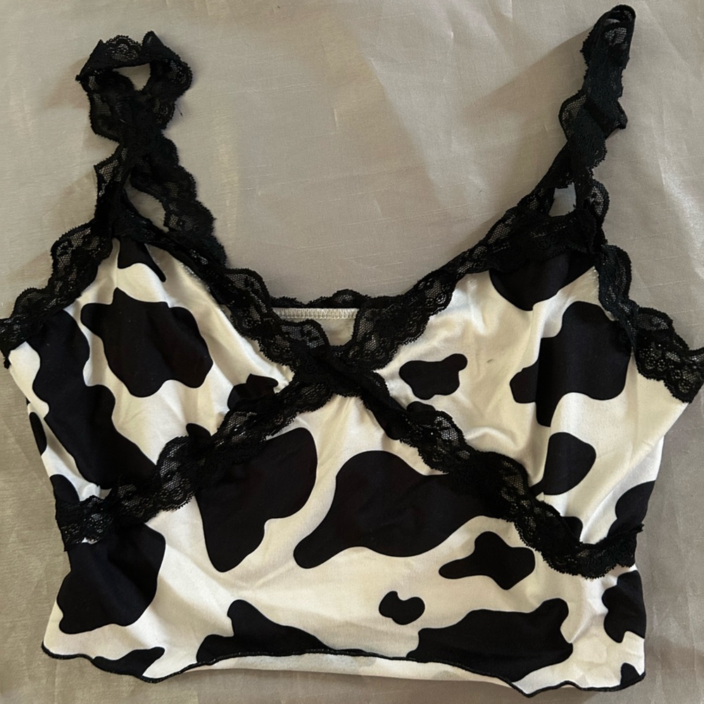 Cow print tank top